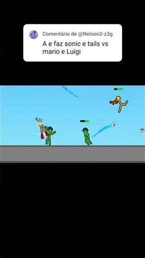 Mario e Luigi vs Sonic e tails #beats #gaming #supremedueliststickman