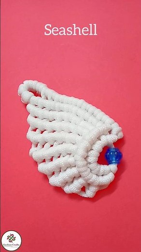Adorable Macrame Seashell♥️ #macrame #seashell #macrametutorial #diy #shell #shorts #youtubeshorts