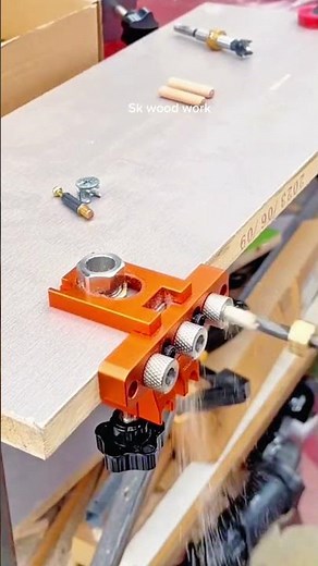 Make Perfect Dowel Holes Every Time 🔩 #woodworking #diy