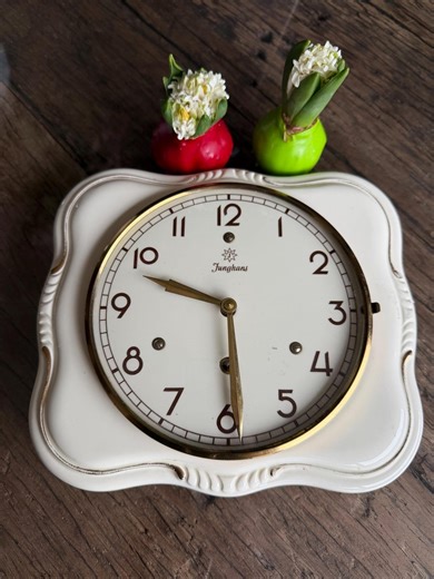 Vintage Junghans Porcelain Wall Clock – Mid-century German Design, Working - Etsy UK