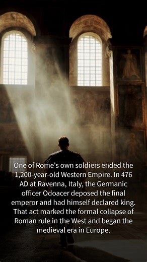 In 476 AD Odoacer toppled Romulus Augustulus, turning Roman rule in Italy into a new medieval order. #RomanHistory #LateAntiquity #MedievalEurope | The History Page