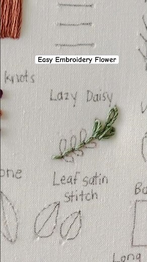 Lazy Daisy Stitch 🌼 | Beginner Embroidery Tutorial