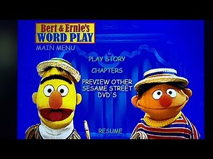 Sesame Street Bert and Ernie’s Word Play 2002 DVD Menu Walkthrough