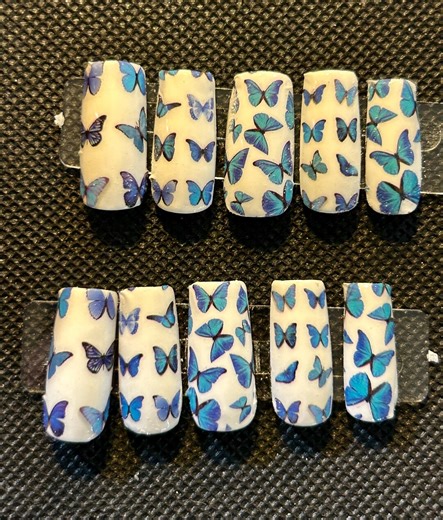 Butterfly Print Press on Nails - Etsy