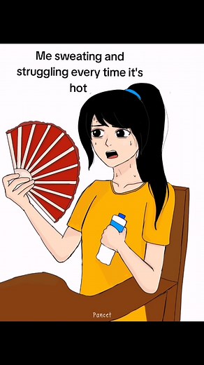 That one person unaffected by the heat. #art #digitalart #fyp #animation #school