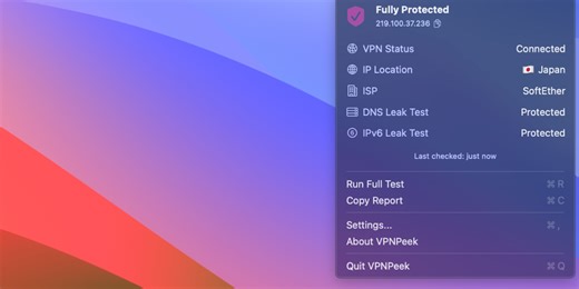 VPN Peek: See if your VPN is actually working from your menu bar | Product Hunt