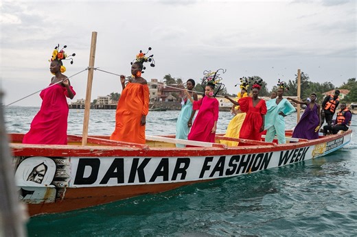 Fashion on boat in Dakar goes viral with its bold floating runway