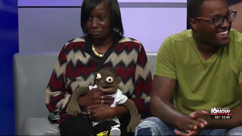 Viral puppet Duke visits The WNDU Studios!