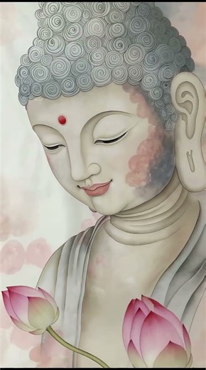 Serene Beauty: Chinese Buddha Gongbi Painting with Blooming Lotus #chineseart #chineseinkpainting