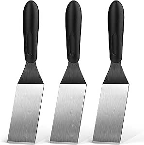 Small Spatula 3 PCS, Mini Serving Spatula for Kitchen Use, Metal Spatula for Serving and Turning, Ideal for Pancakes, Brownies, Desserts, Cookie, Eggs or Small Pan