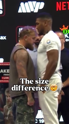 Happy Punch on Instagram: "The size difference between Jake Paul and Anthony Joshua is wild 😳"