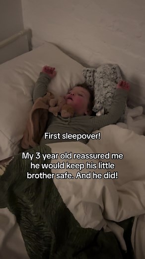 Heartwarming First Sleepover Between Brothers