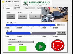 Labview control ACS motion controller CMBa
