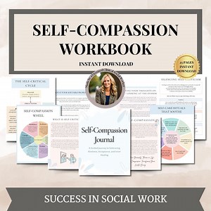 Self-compassion Journal, Therapy Journal, Therapy Worksheets, Mental Health Planner, Self-care Workbook, Positive Affirmations,coping Skills - Etsy