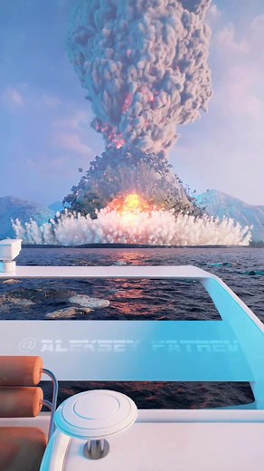 3D Animation: Volcano Eruption on Earth