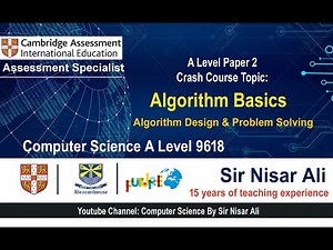 Algorithm Basics Topical Questions P2 A Level CS 9618