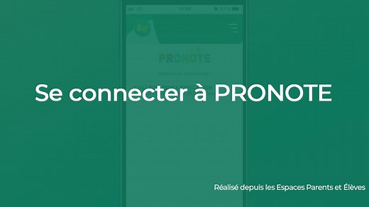 Se connecter à PRONOTE