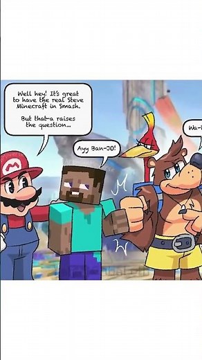 Minecraft Steve Meets Banjo Kazooie