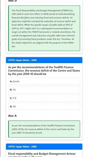 Fiscal Responsibility and Budget Management FRBM Act