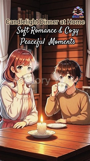 Candlelight Dinner at Home - Soft Romance & Cozy Peaceful Moments ❤️ | Ghibli Style Short
