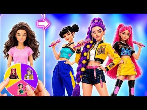 Barbie Becomes K-Pop Demon Hunters! | DIY Doll Transformation for Rumi, Zoey & Mira 💖🎨💄
