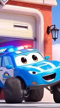 Super Monster Police Car 🚓 Brave Patrol Song | Traffic Safety | "Baby Monster Wheels 3D Animation."