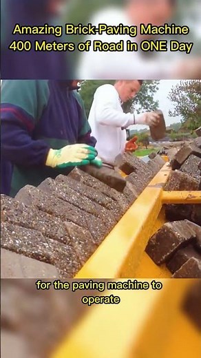 Amazing Brick-Paving Machine: 400 Meters of Road in ONE Day