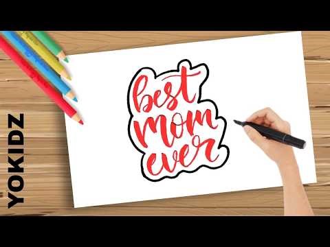How to Draw Best Mom Ever Card #mothersday