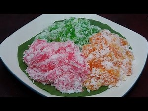 Jajanan tradisional '' Kue singkong pelangi '' kenyal dan legit
