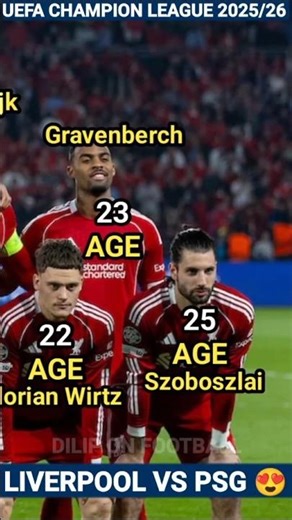 LIVERPOOL 0 - 2 PSG | UEFA Champions League 2025/26 Quarter Final 😱 | Football Players Current Age 🔥