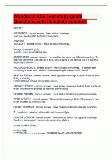 Latest Wonderlic Test Exam Questions With Answers 1406 video