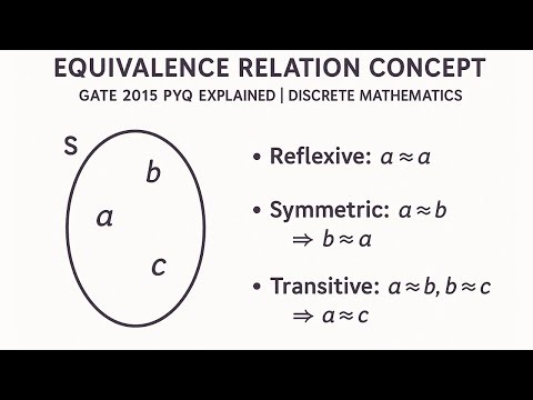 Equivalence Relation Concept | GATE 2015 PYQ Explained | Discrete Mathematics in Hindi