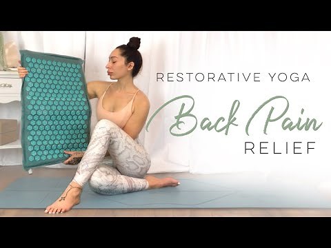 Restorative Yoga For Back Pain Using Acupressure Mat
