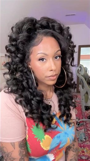 Sensationnel Kinky Edges Wand Curl 20” | Half Up Half Down Style #syntheticwigs