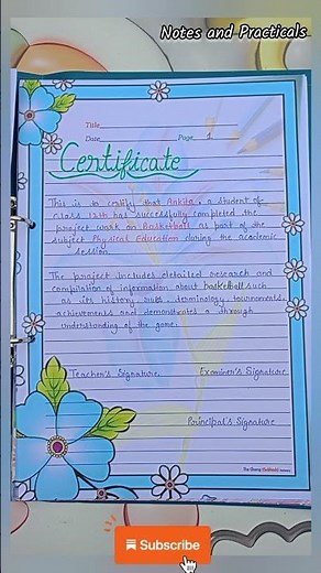 Certificate for project #class12 #class #project #cbse #class10 #practical #file #certificate #study