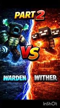 crazy fight b/w 3 wardens and withers #minecraft #minecraftshorts