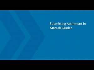 Submitting Assignment in MatLab Grader