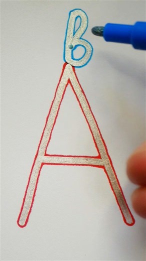 Draw a Hat from Letters ABC for Kids / Easy Letter Drawing #art #drawing