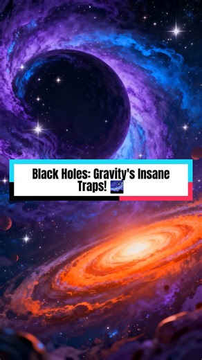 Dive into black holes where gravity is so wild, even light can't escape! Mind-blowing facts that'll hook you from the start. 🚀✨ #NASA #space #science #sciencefacts #funfacts #video