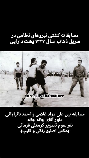 ‎تاریخ و طبیعت سرپل ذهاب‎ on Instagram‎: ". مسابقات کشتی نیروهای نظامی در سرپل ذهاب پشت دارایی سال ۱۳۴۷ شمسی با تشکر از وحید عزیز @vahid.khanmohamadi66v بابت انجام فعالیت هوش مصنوعی🙏⚘️ با تشکر از استاد عزیز جناب عباسی، زنده باشید🙏⚘️ #سرپل_ذهاب #کشتی_سرپلذهاب #کشتی #ورزش_سرپلذهاب #ورزش_سرپل"‎