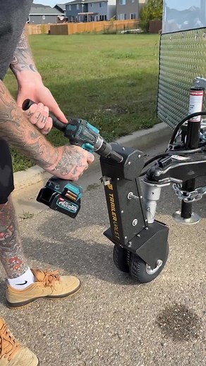 I never thought I’d be moving around my @southlandtrailers cargo trailer with a Makita drill • With the @trailervalet it’s possible! • I saw this like 5 years ago at a trade show and figured it would be handy! Wait till you see what I do with it next. @makitatools @makita.ca . . . #tools #construction #trailervalet #makita #makitatools #southlandtrailers | Kruger Construction