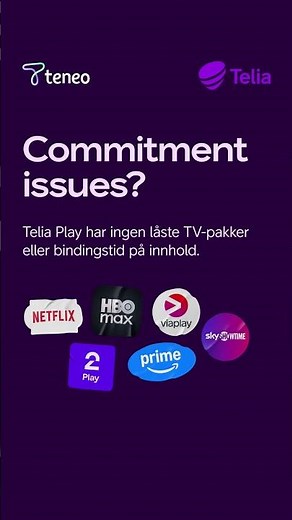 Med Telia Play får du strømming og TV i ett abonnement – se mer og betal mindre!