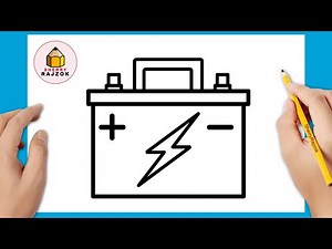 Hogyan rajzoljunk autó akkumulátorát egyszerű | Könnyű Rajzok