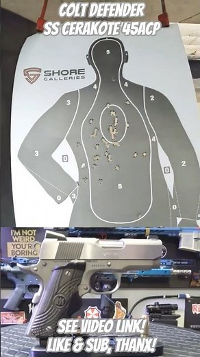 COLT DEFENDER 1911 SS CERAKOTE 45ACP | RANGE VIDEO | SEE VIDEO LINK ‪@coltmanufacturingcompany282‬​