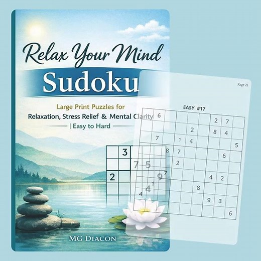 🧩 Relax Your Mind Sudoku: Large Print | Easy to Hard #sudoku #relaxation #puzzlebooks #ad