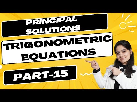 Introduction to Principal Solutions of trigonometric equations|Chapter Trigonometry|Dream Maths