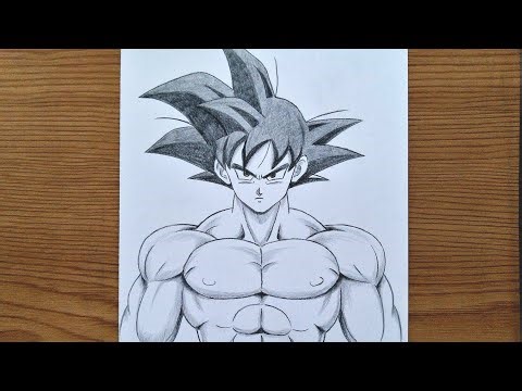 How To Draw Goku Muscular Body || Pencil Shading Tutorial