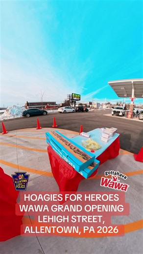Thank you to Wawa for inviting us to be part of the Grand Opening of your new Lehigh Street store. It was a great community event! Congratulations to the Allentown Fire Department for winning the Hoagies for Heroes sub-making competition and outlasting our Allentown Police officers this time. Both AFD and APD were honored to receive donations for nonprofit organizations, with APD proudly donating our proceeds to the Allentown Police Athletic League. Thank you again for the opportunity to be part