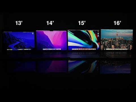MacBook Pro screen size comparison 13 - 14 -15 -16 inch