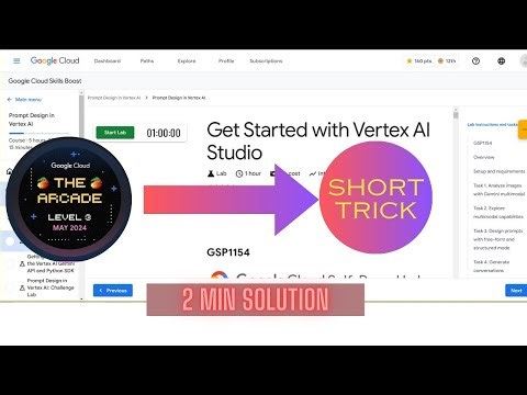 [UPDATED] Get Started with Vertex AI Studio || GSP1154 || STUDY JAM GEN AI 2024